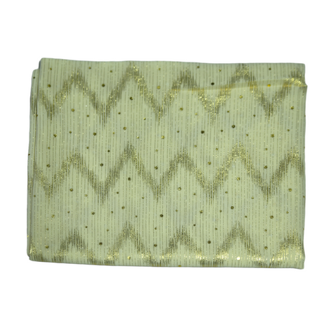 Foil printed Georgette-Off White
